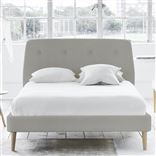 Cosmo Bed - Self Buttons - Superking - Beech Leg - Zaragoza Eggshell