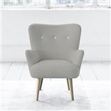 Florence Chair - White Buttonss - Beech Leg - Zaragoza Eggshell