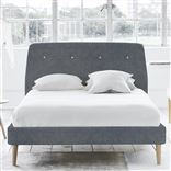 Cosmo Bed - White Buttons - Superking - Beech Leg - Zaragoza Mist
