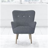 Florence Chair - White Buttonss - Beech Leg - Zaragoza Mist