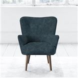 Florence Chair - Self Buttonss - Walnut Leg - Zaragoza Sea