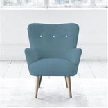Florence Chair - White Buttons - Beech Leg - Brera Lino Ocean