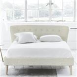 Wave Bed - Self Buttons - Superking - Beech Leg - Brera Lino Natural