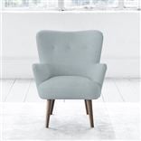Florence Chair - Self Buttons - Walnut Leg - Brera Lino Lapis