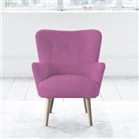 Florence Chair - Self Buttons - Beech Leg - Brera Lino Peony