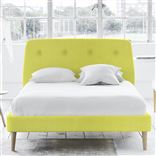 Cosmo Bed - Self Buttons - Single - Beech Leg - Brera Lino Alchemilla