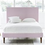 Square Bed - Superking - Walnut Leg - Brera Lino Pale Rose