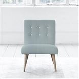 Eva Chair - White Buttons - Beech Leg - Brera Lino Duck Egg