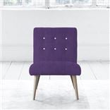 Eva Chair - White Buttons - Beech Leg - Brera Lino Violet