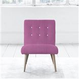 Eva Chair - White Buttons - Beech Leg - Brera Lino Peony