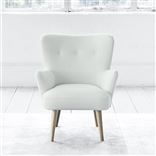 Florence Chair - White Buttons - Beech Leg - Brera Lino Oyster