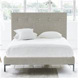 Polka Bed - White Buttons - Double - Metal Leg - Conway Natural