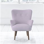 Florence Chair - White Buttonss - Walnut Leg - Conway Orchid