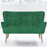 Florence Sofa - White Buttons - Beech Legs - Zaragoza Emerald