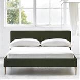 Square Low Superking Bed - Beech Legs - Cassia Fern