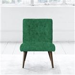 Eva Chair - Self Buttons - Walnut Legs - Zaragoza Emerald