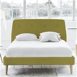 Cosmo Superking Bed - Self Buttons - Beech Legs - Cassia Acacia