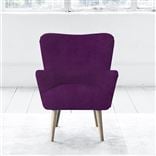 Florence Chair - Self Buttons - Beech Legs - Cassia Damson