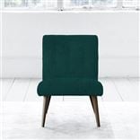 Eva Chair - Self Buttons - Walnut Legs - Cassia Azure