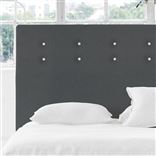 Polka Alto Superking Headboard - White Buttons - Cassia Granite