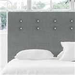 Polka Alto King Headboard - White Buttons - Brera Lino Zinc