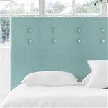 Polka Alto Single Headboard - White Buttons - Brera Lino Celadon