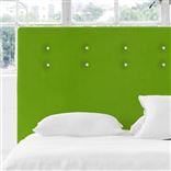 Polka Alto King Headboard - White Buttons - Brera Lino Leaf