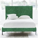 Square Superking Bed - Metal Legs - Zaragoza Emerald