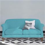Paris 2.5 Seat Sofa - Walnut Legs - Brera Lino Turquoise