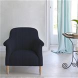 Paris Chair - Natural Legs - Brera Lino Indigo