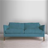 Milan 2.5 Seat Sofa - Walnut Legs - Brera Lino Ocean