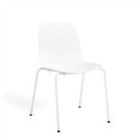 13 Eighty Steel Base Chalk White Shell Chair