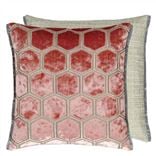 Manipur Coral Velvet Cushion