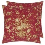 Coussin Eliza Floral Sunbaked Red 