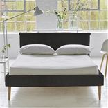 Pillow Low Bed - Double - Brera Lino Espresso - Beech Leg