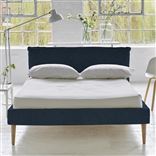 Pillow Low Bed - Double - Cassia Prussian - Beech Leg