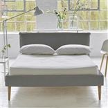 Pillow Low Bed - Double - Cassia Zinc - Beech Leg