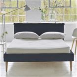 Pillow Low Bed - Double - Rothesay Denim - Beech Leg