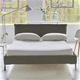 Pillow Low Bed - Double - Rothesay Pumice - Metal Leg