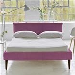 Pillow Low Bed - Double - Brera Lino Peony - Walnut Leg