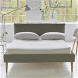 Pillow Low Bed - King  - Rothesay Linen - Beech Leg
