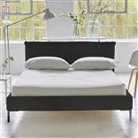Pillow Low Bed - King  - Brera Lino Espresso - Metal Leg