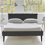 Pillow Low Bed - King  - Cassia Granite - Walnut Leg