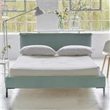 Pillow Low Bed - Single - Brera Lino Celadon - Metal Leg