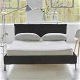 Pillow Low Bed - Single - Brera Lino Espresso - Metal Leg
