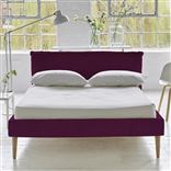 Pillow Low Bed - Superking - Cassia Fuchsia - Beech Leg