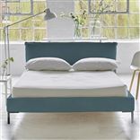 Pillow Low Bed - Superking - Brera Lino Ocean - Metal Leg