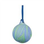 Blue Marble Bauble Christmas Decoration