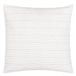 White Embroidered Cushion Emerald