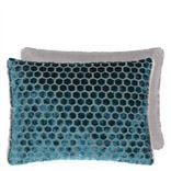 Jabot Kingfisher Velvet Cushion